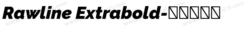 Rawline Extrabold字体转换